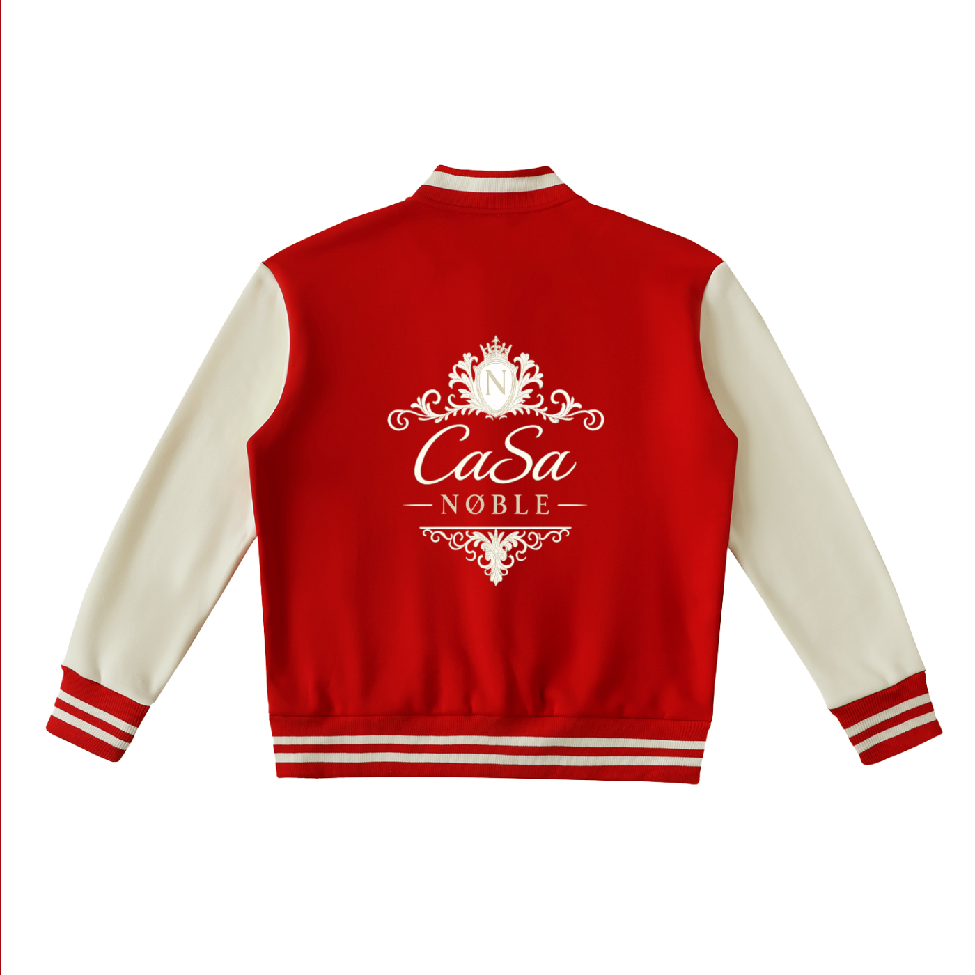 Two-Tone Fleeced Varsity Jacket
