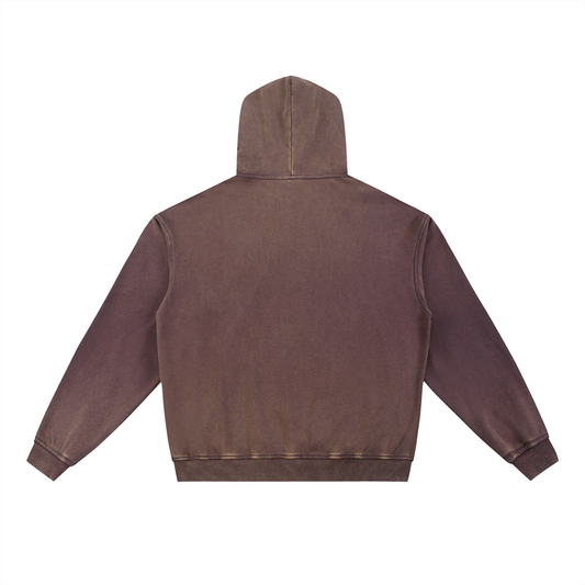 Vintage Washed Gradient Fleece Hoodie
