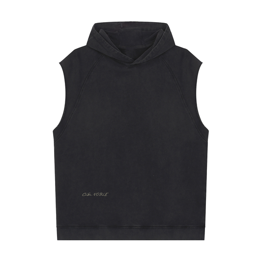 Snow Washed Sleeveless Hoodie