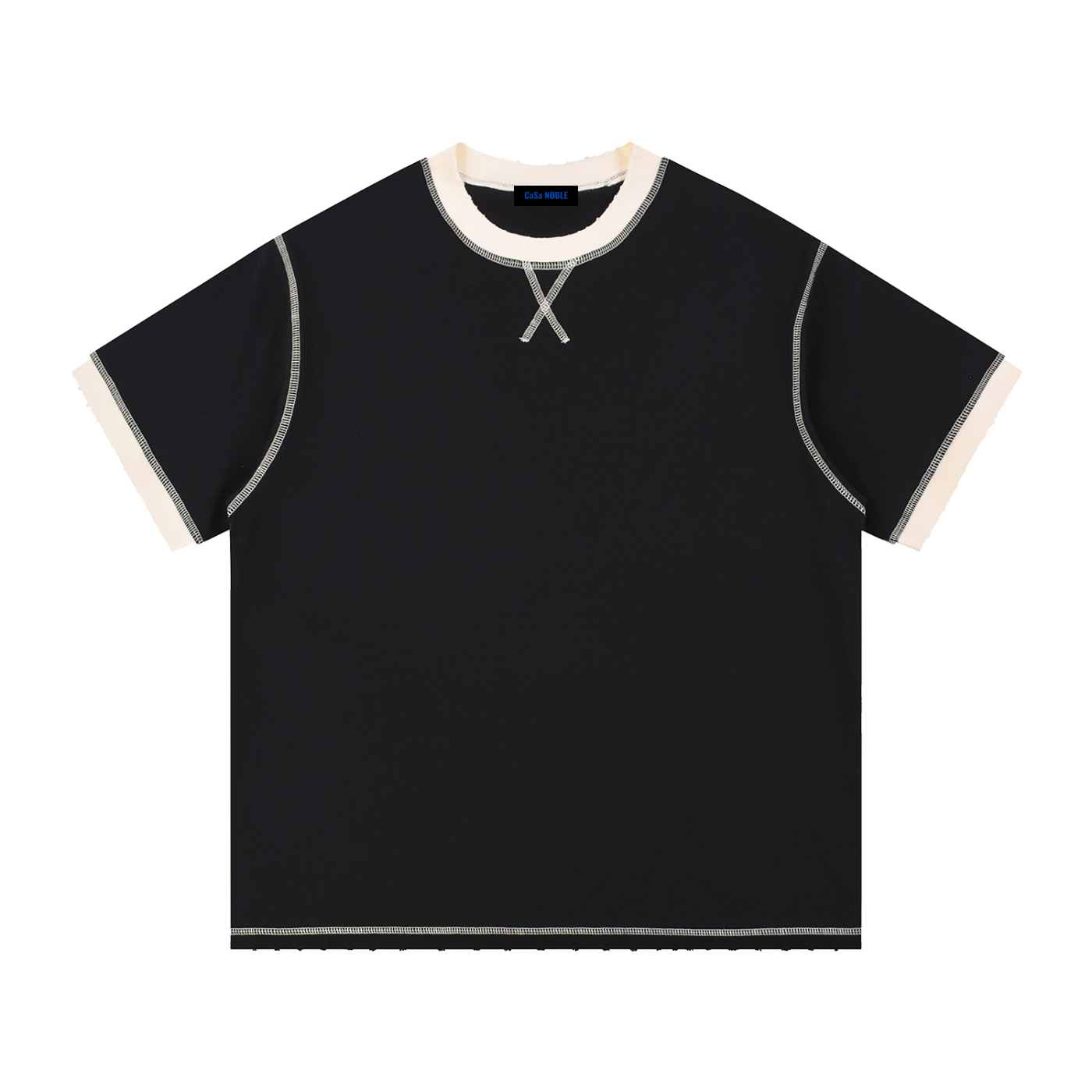 Contrast-Stitched Cotton T-Shirt