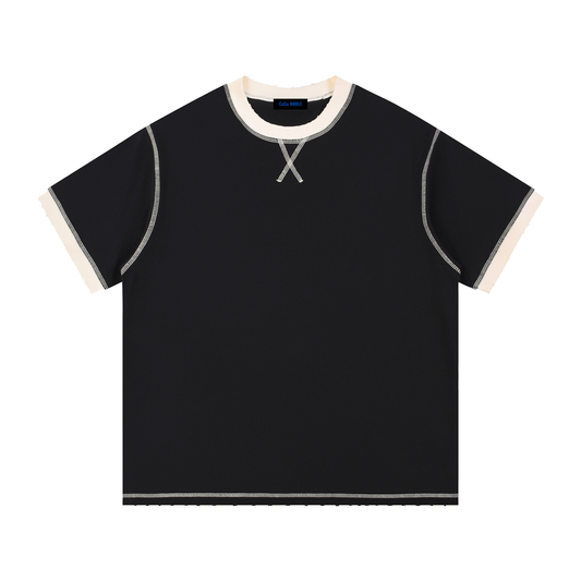 Contrast-Stitched Cotton T-Shirt