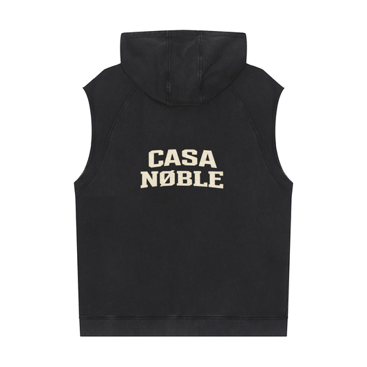 Snow Washed Sleeveless Hoodie