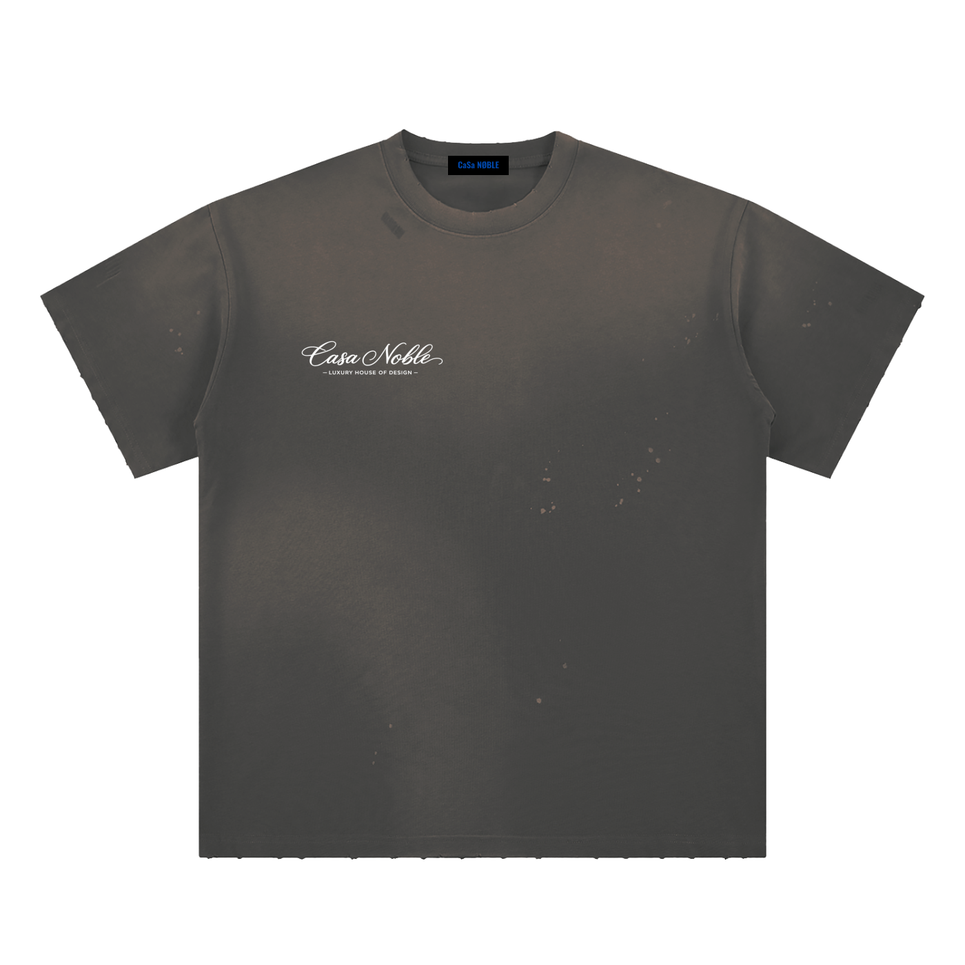 Hand-Frayed Sunfade Paint Splatter T-Shirt