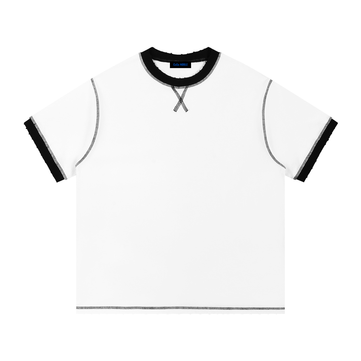 Contrast-Stitched Cotton T-Shirt