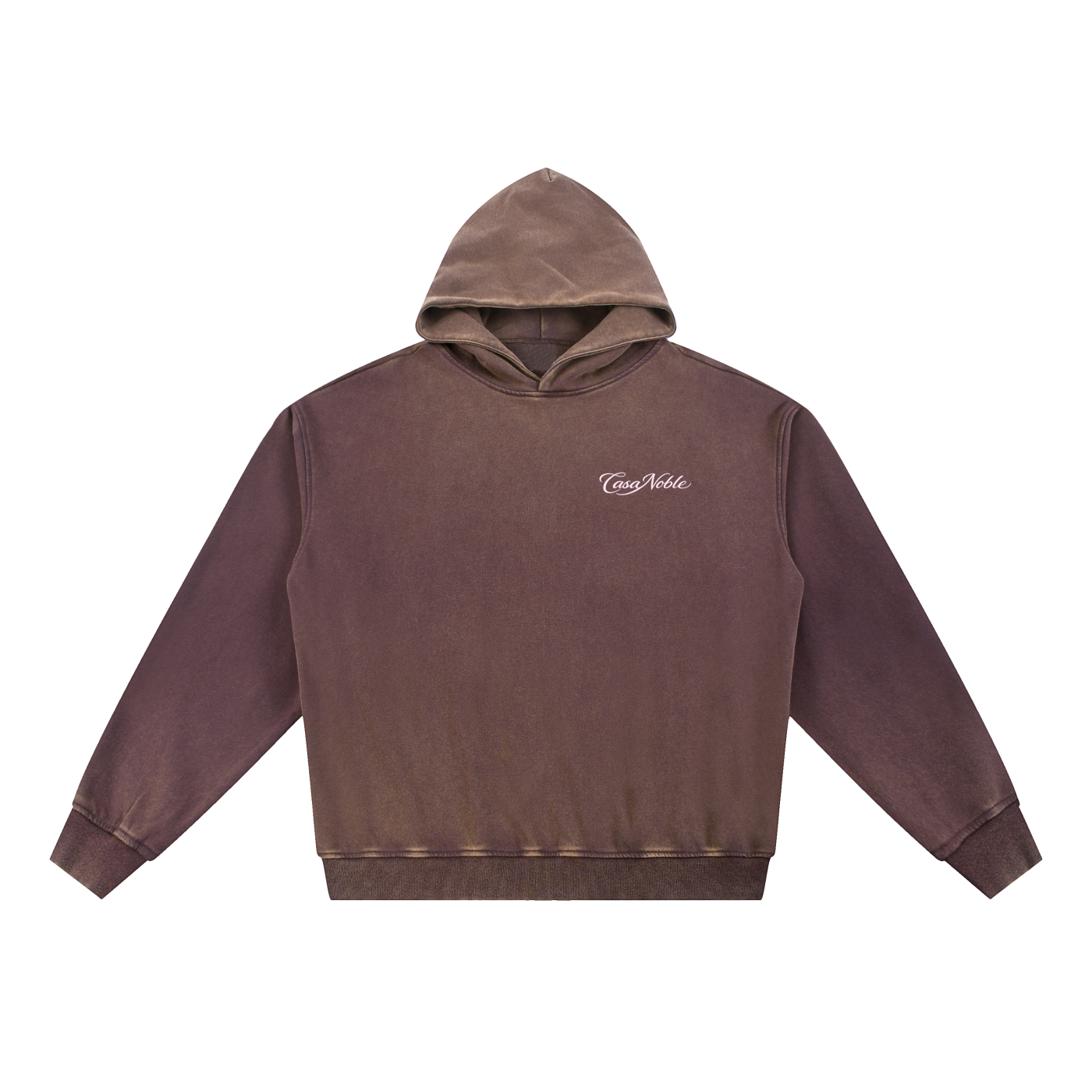 Vintage Washed Gradient Fleece Hoodie
