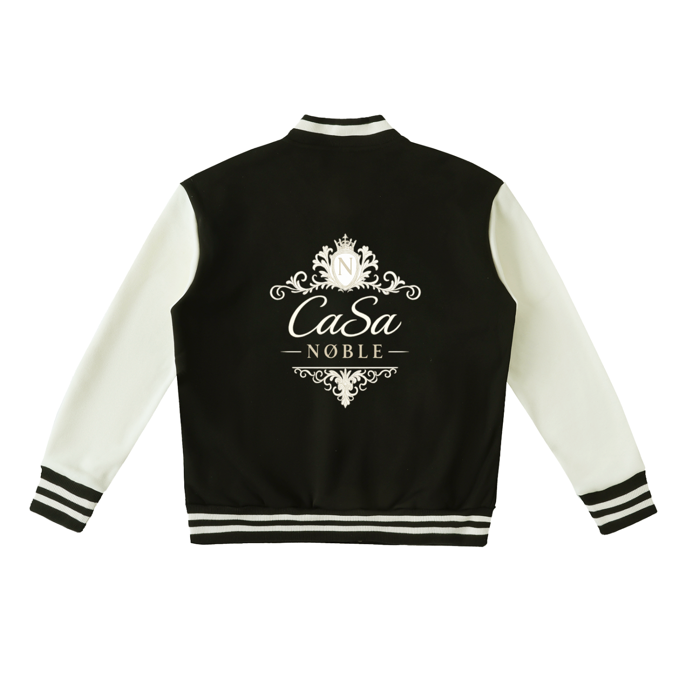 Two-Tone Fleeced Varsity Jacket