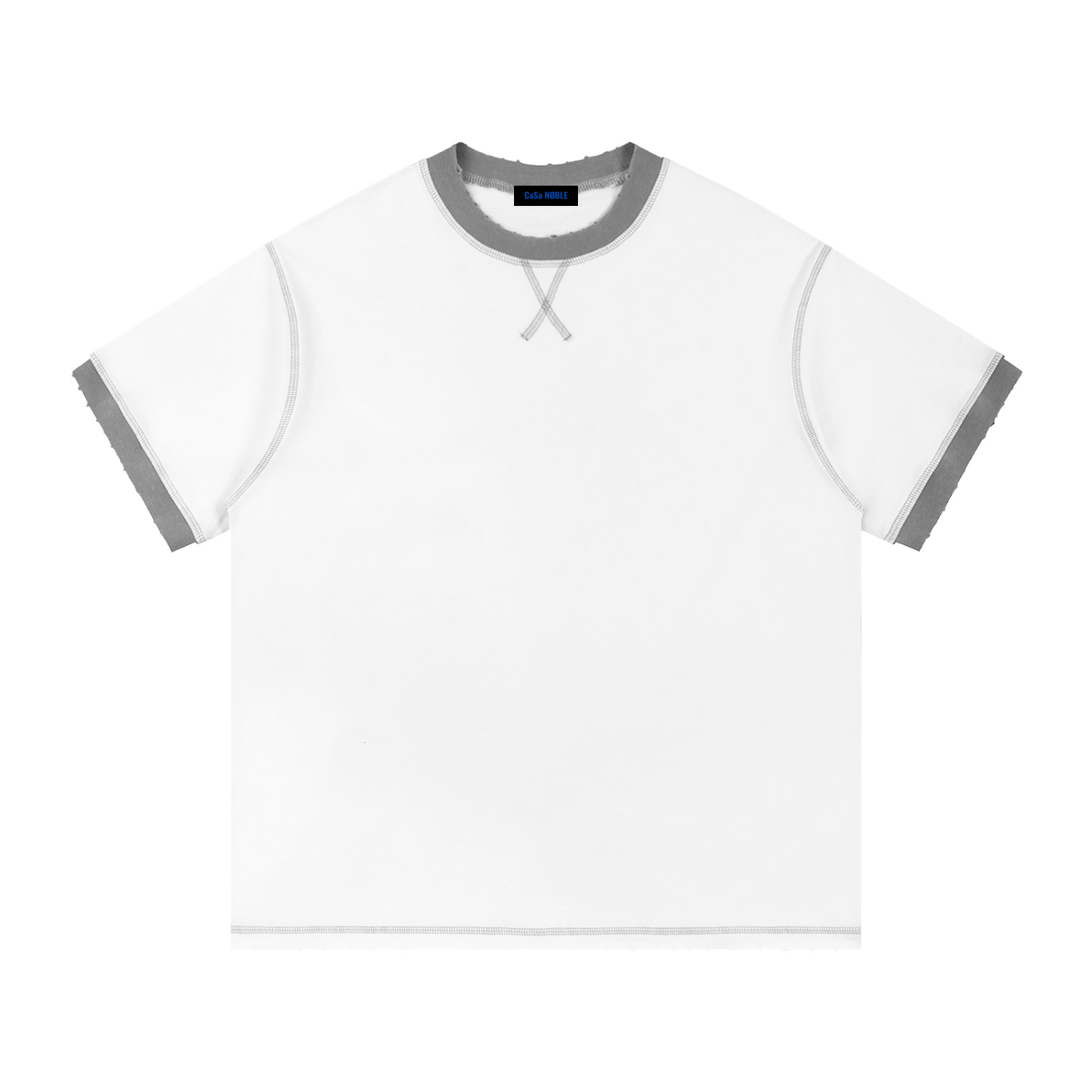 Contrast-Stitched Cotton T-Shirt