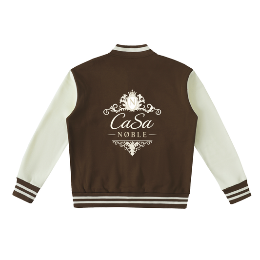 Two-Tone Fleeced Varsity Jacket