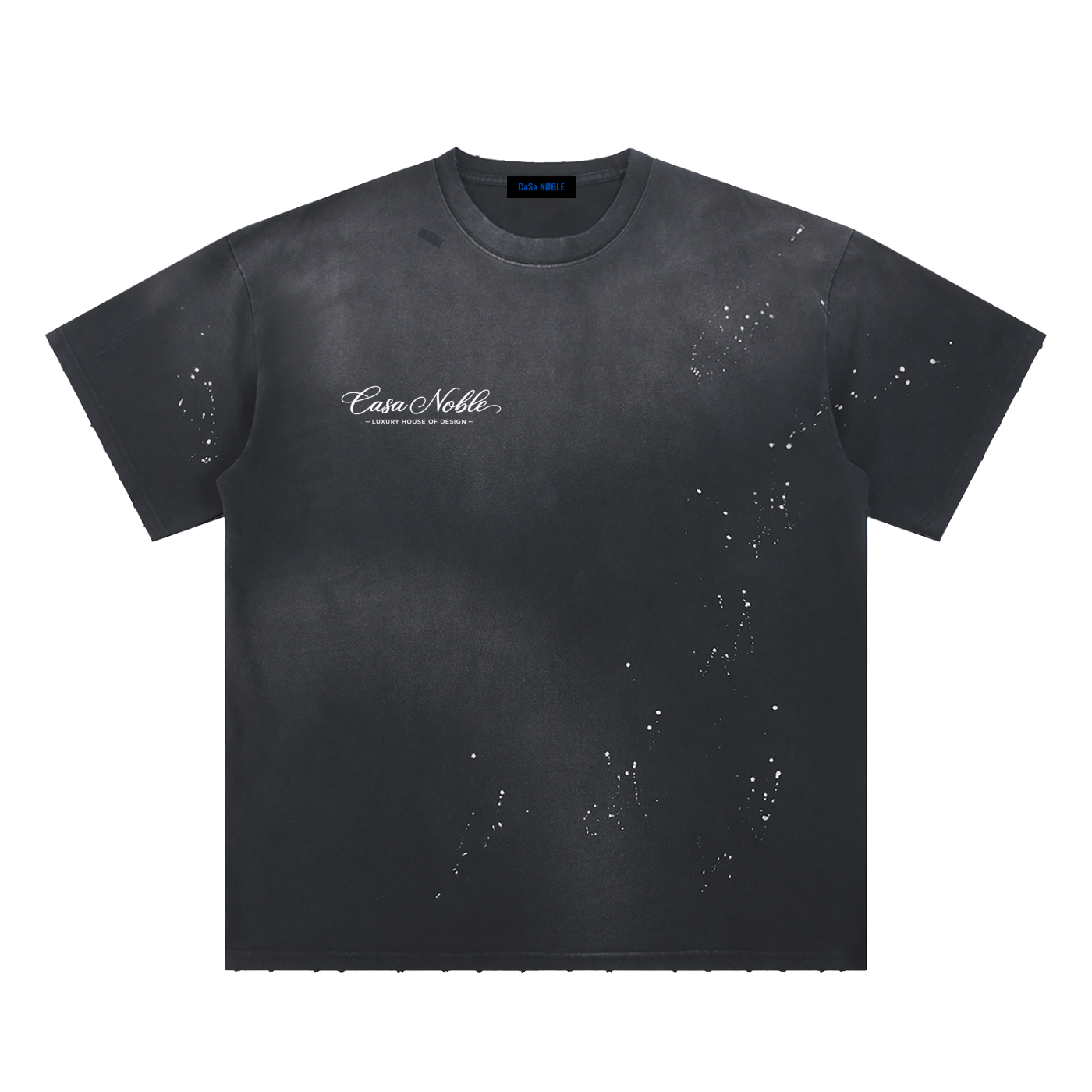 Hand-Frayed Sunfade Paint Splatter T-Shirt